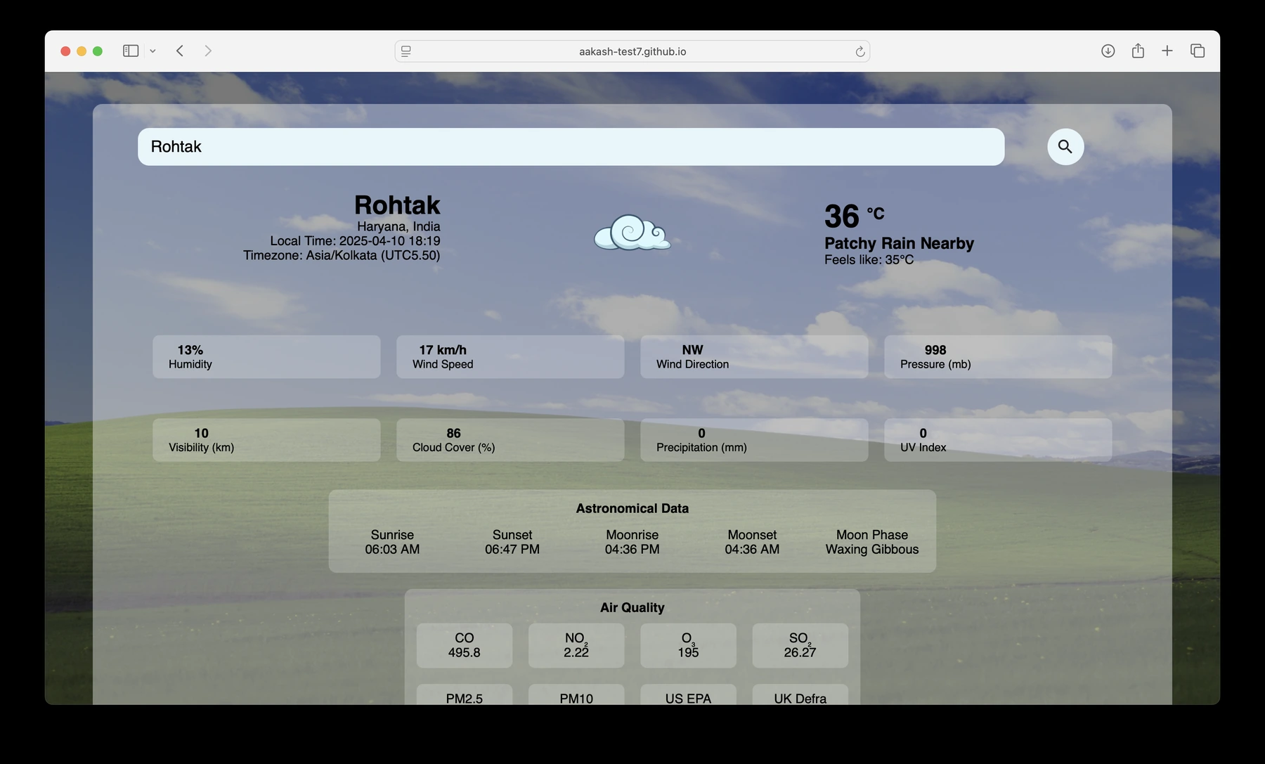 Preview of WeatherWill