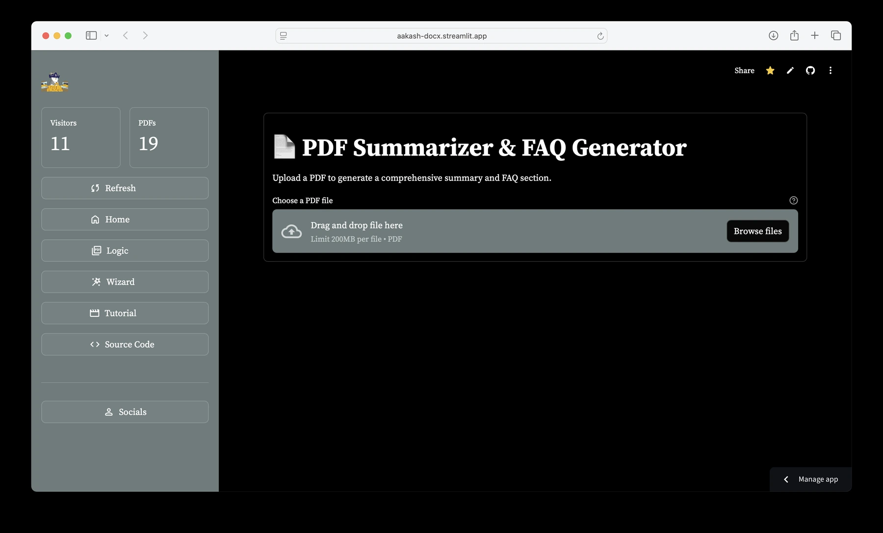 Preview of Docx PDF Summarizer